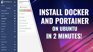 Install Docker and Portainer on Ubuntu in 2 Minutes [upl. by Petey]