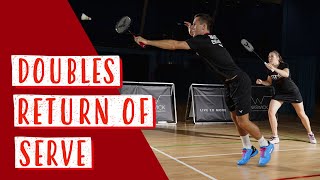 How To Return The Serve In Badminton  2 effective doubles returns [upl. by Keyes]