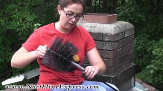 DIY Chimney Cleaning using the Brush amp Rod Top Down Method [upl. by Aelahs]