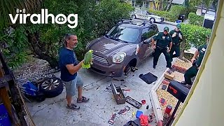 Neighbor Calls Police on Parrot  ViralHog [upl. by Adalia]