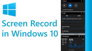 How to record screen with Windows 10 FREE [upl. by Aztilay229]