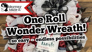 One Roll Wonder Mesh Wreath SO EASY [upl. by Leda]