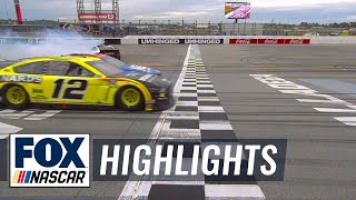 FINAL LAP Ryan Blaney repeats at Talladega wins by a nose amidst crash  NASCAR ON FOX HIGHLIGHTS [upl. by Orland]