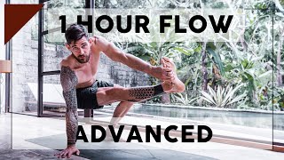 1Hour Advanced Vinyasa Yoga  Breathe and Flow Yoga [upl. by Anauj]