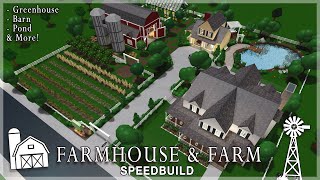 Roblox Bloxburg  Farmhouse amp Farm Speedbuild [upl. by Sesom]