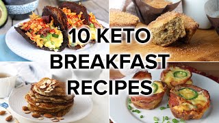 10 Keto Breakfast Recipes that ARENT Just Eggs [upl. by Alioz26]