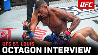 Joaquin Buckley Octagon Interview  UFC St Louis [upl. by Notgnirrab]