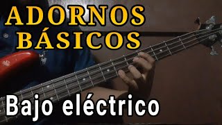 ADORNOS para principiantes en BAJO Eléctrico [upl. by Ahsam]