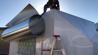 ENCLOSED TRAILER REBUILD NEW SIDING ONE PIECE ROOF INSULATED INTERIOR AND ADDED JACKS AT THE BACK [upl. by Frederick]