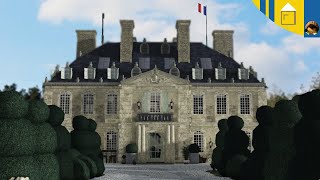 Bloxburg speedbuild Historic French Chateau  Collab with thunzart  Part two [upl. by Rafaj]