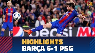 FC BARCELONA 61 PSG  Match highlights [upl. by Anayra]