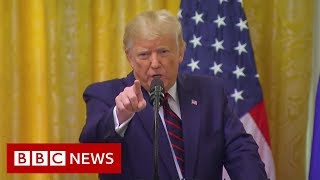 Donald Trump argues with reporter over Ukraine question  BBC News [upl. by Sansone]