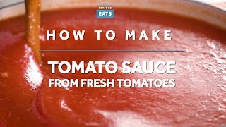 How to Make Tomato Sauce from Fresh Tomatoes [upl. by Neahs]