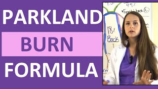 Parkland Burn Formula Calculation Example Nursing NCLEX Lecture Review [upl. by Gilbert]