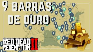 RED DEAD REDEMPTION 2  9 barras de ouro espalhadas pelo mapa [upl. by Scheers]