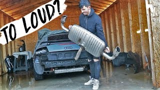 FITTING NEW EXHAUST  AUDI TT MK2 [upl. by Leblanc]