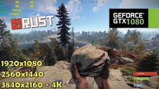 GTX 1080  RUST  1080p 1440p amp 4K  Ultra Settings [upl. by Nahtanaj]