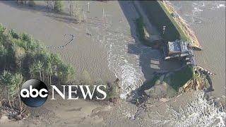 Central Michigan suffers two dam collapses in hours  WNT [upl. by Enilorac405]