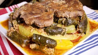 How to make Dolma With Meat Assyrian Food [upl. by Ausoj]