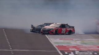 Erik Jones and Tyler Reddick draw a caution after midrace wreck  NASCAR Cup Series at Pocono [upl. by Amalberga]