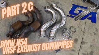 Part 2c BMW N54 VRSF Exhaust Downpipe Installation [upl. by Dwyer661]