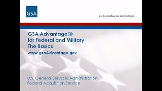 GSA Advantage Training [upl. by Aronaele]