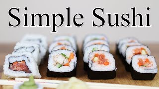 How to make Simple Sushi at home  stepbystep SUSHI recipe [upl. by Ahsena]