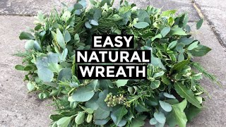 How To Make Christmas Wreath From Scratch  Easy NATURAL Christmas Wreath [upl. by Aisereht]