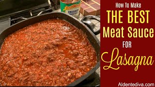 How To Make THE BEST Meat Sauce for Lasagna Recipe [upl. by Assilanna]