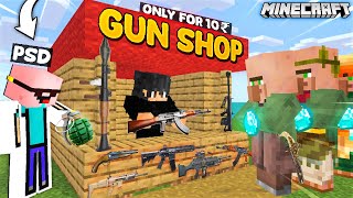 I OPENED A GUN SHOP IN MINECRAFT [upl. by Rosio]