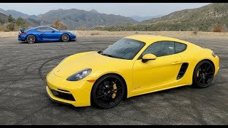 2018 Porsche 718 Cayman GTS With a GT4 Refresher  Two Takes [upl. by Leann]