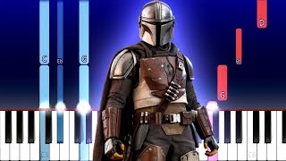 The Mandalorian Theme Piano Tutorial [upl. by Naed]