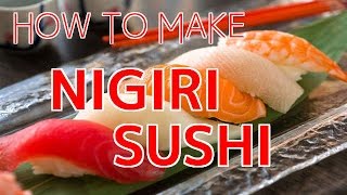 How to Make Nigiri Sushi 【Sushi Chef Eye View】 [upl. by Rudy]