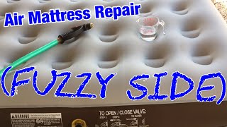 Air Mattress Repair “fuzzy side” [upl. by Limoli292]