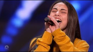 Ashley Marina 12YearOld WOWS With An Emotional Original For Her Dad Americas Got Talent [upl. by Orson716]