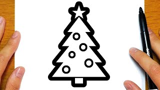 COME DISEGNARE UN ALBERO DI NATALE  Disegni facili ed educativi [upl. by Nrek]