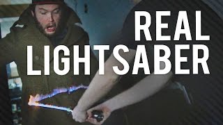 Cutting Sam With a Real Lightsaber [upl. by Rudich]