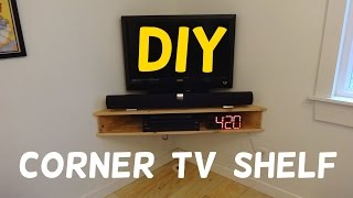 Build this Floating Corner TV Stand [upl. by Yrrok265]