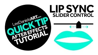 After Effects Tutorial  QUICK TIP  Lip Sync Slider Control [upl. by Isola]