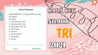 Cara Cek Nomor Tri Terbaru 2021 [upl. by Collar844]