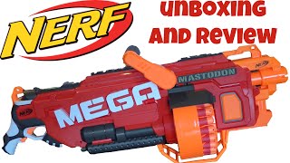 Nerf NStrike MEGA Mastodon Unboxing and Review [upl. by Aicilif]