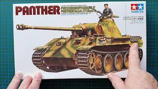 Tamiya 135 Panther Ausf A  Kit Review [upl. by Menell876]