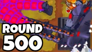 MAX Vengeful True Sun God Vs ROUND 500 Bloons TD 6 [upl. by Anayra]