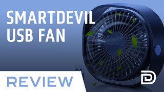 Portable Desktop Table USB Powered Fan  SmartDevil USB Fan Review [upl. by Ezar329]