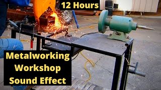 Metalworking Workshop Sound Effects  12 Hours of Power Tool Sounds  Construction Sounds [upl. by Nauqes497]