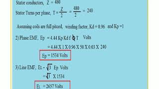 Problems on EMF equation  3 Phase Synchronous Generator [upl. by Asiuqram]