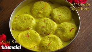 Rasmalai recipe in telugu with Real TipsampTricksrasmalai recipe by vismai food How to make rasmalai [upl. by Aliuqat52]