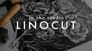 Linocut Printmaking Process  In the Studio [upl. by Pepin897]