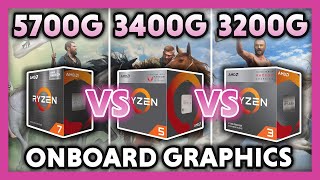 Ryzen 7 5700G VS 3400G VS 3200G [upl. by Tertius]