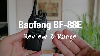 Baofeng BF88e PMR Two Way Radio Review and Range Test [upl. by Assilav]